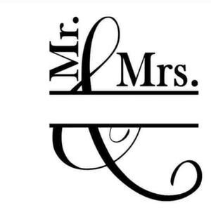 Mr. & Mrs. Wedding Vinyl Graphic Auto Laptop Car Wall Decor Decal Bumper Sticker